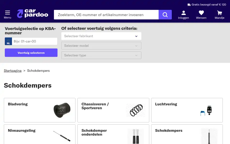 Screenshot of carpardoo.nl