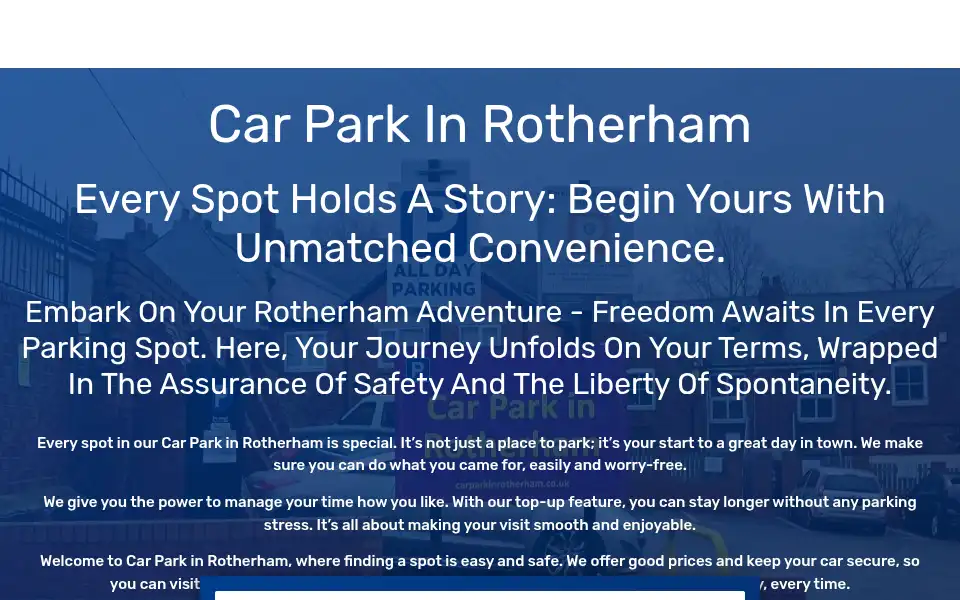 Screenshot of carparkinrotherham.co.uk
