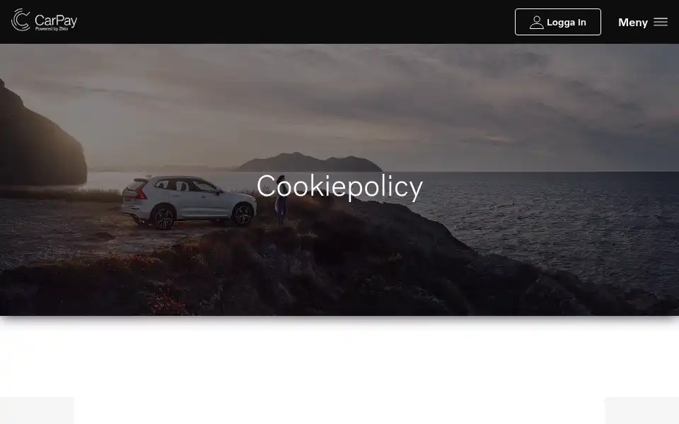 Screenshot of carpay.se