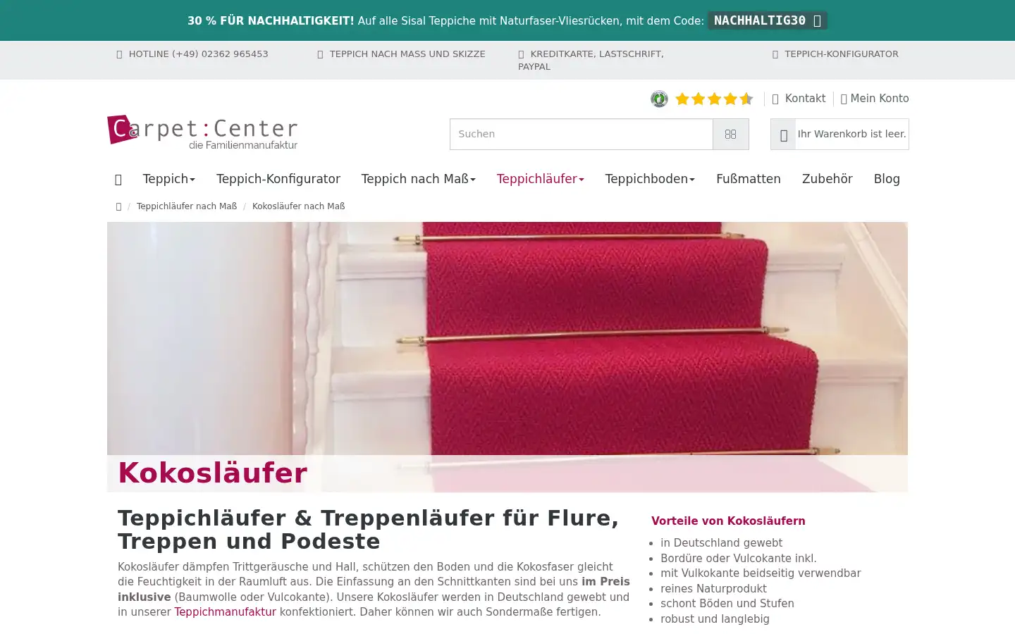 Screenshot of carpetcenter.de