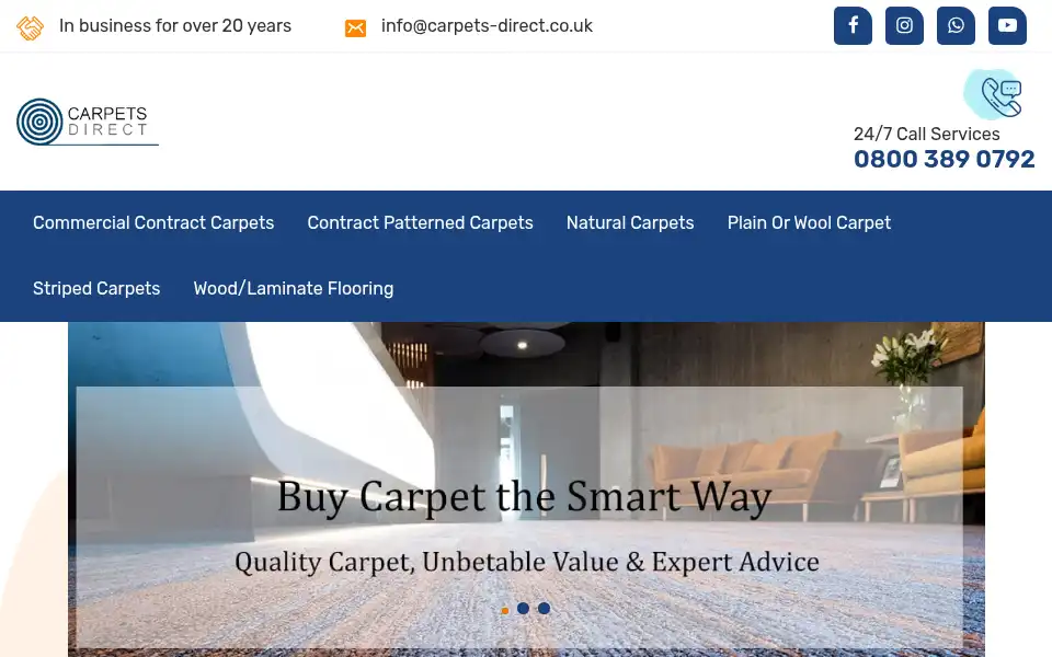 Screenshot of carpets-direct.co.uk
