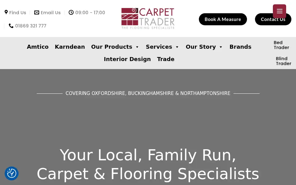 Screenshot of carpettraderbicester.co.uk