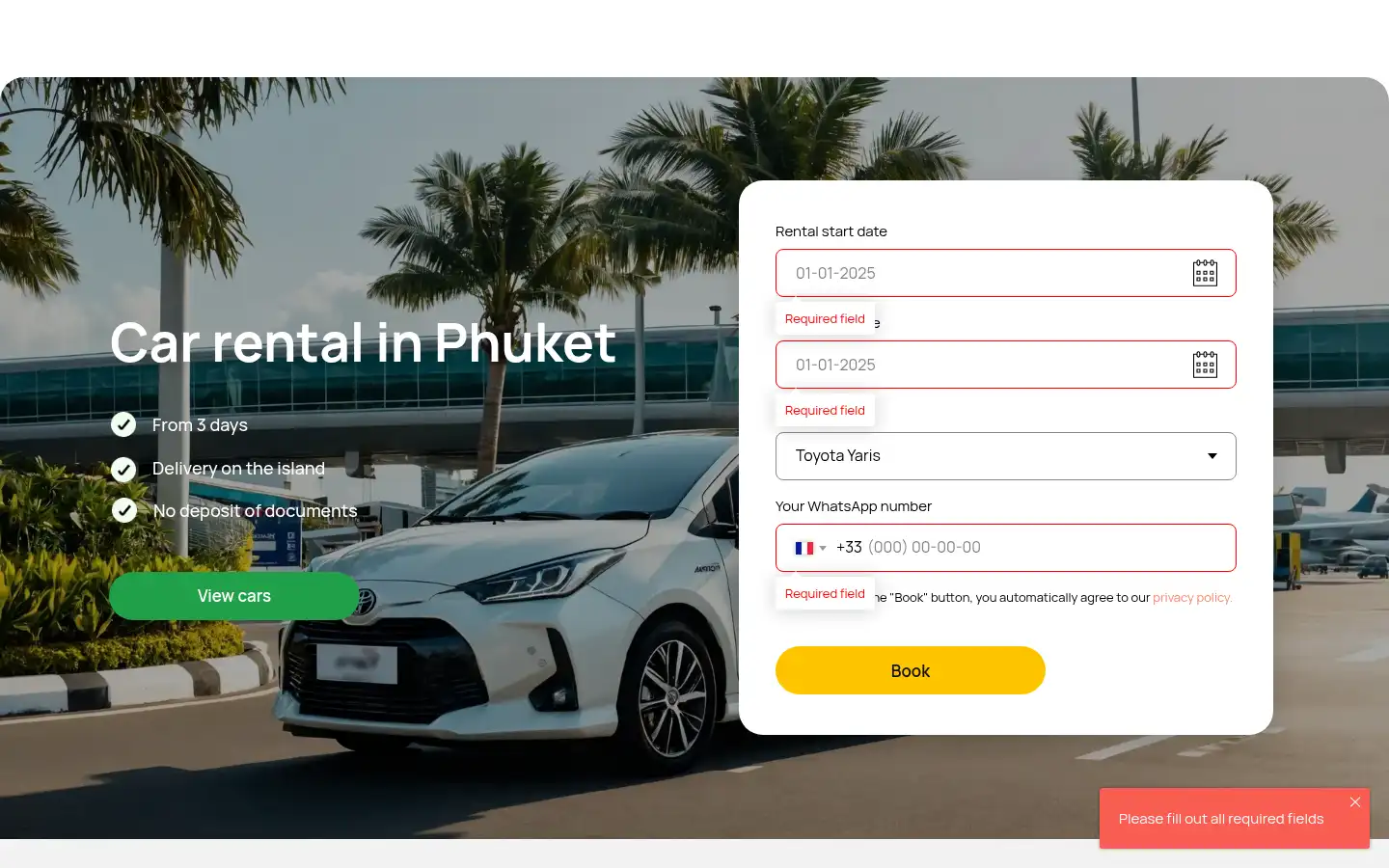 Screenshot of carphuketrental.com