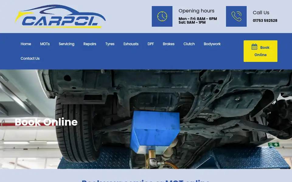 Screenshot of carpolgarage.co.uk