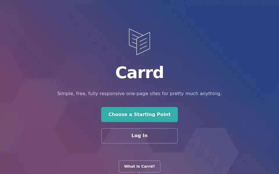 Screenshot of carrd.co