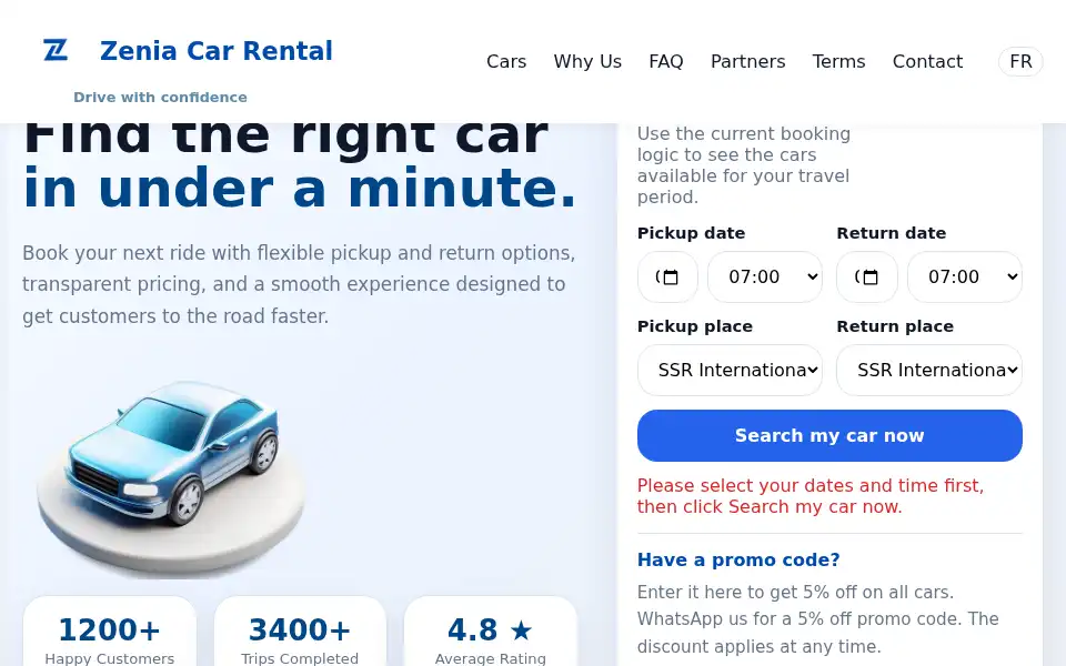 Screenshot of carrentalmauritius-zenia.com