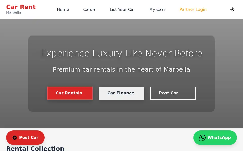 Screenshot of carrentmarbella.com