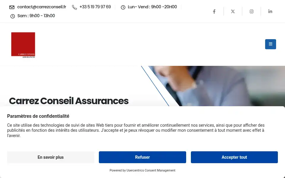 Screenshot of carrezconseil.fr