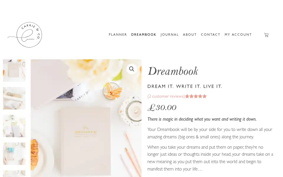 Screenshot of carrie.co