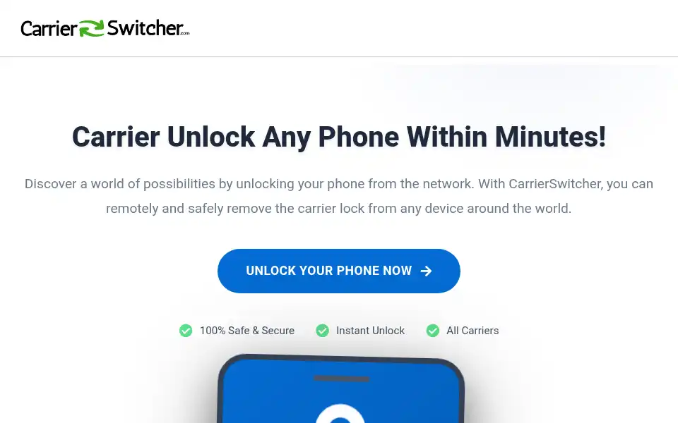 Screenshot of carrierswitcher.com
