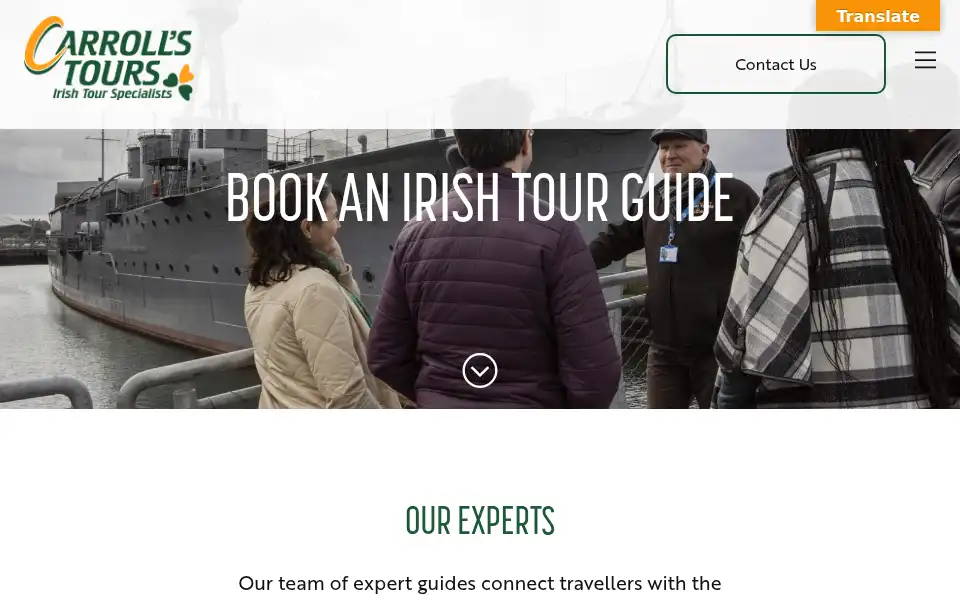 Screenshot of carrollstoursireland.com