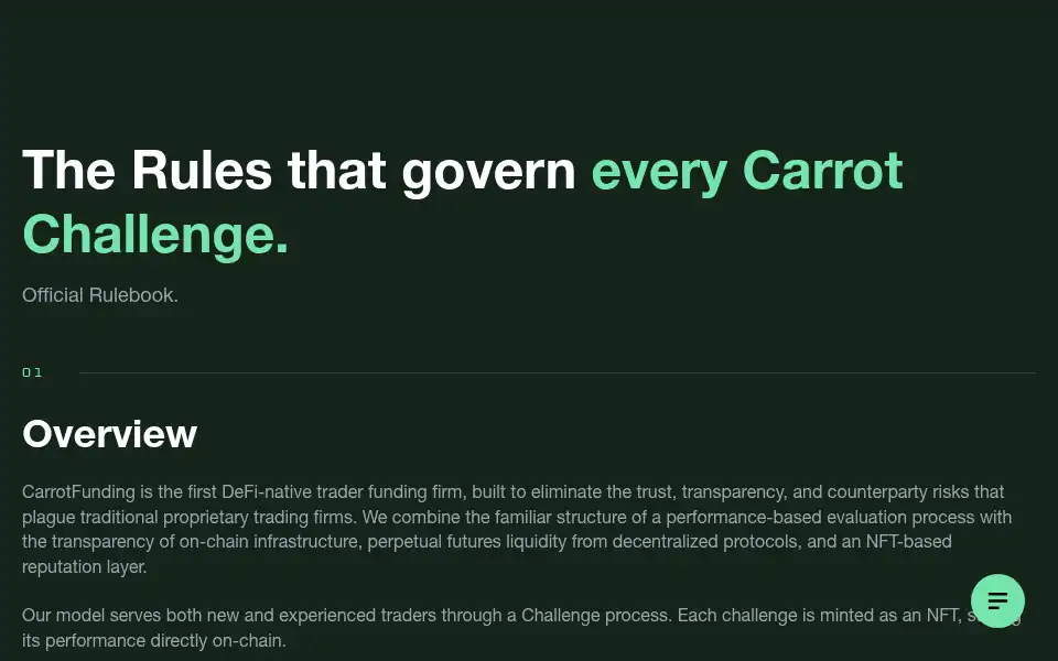 Screenshot of carrotfunding.io