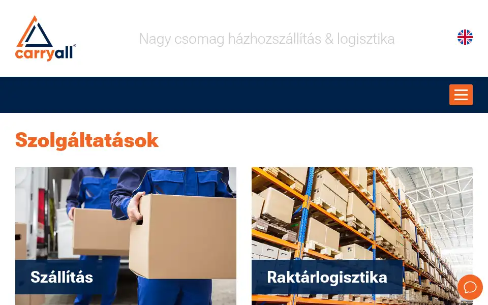 Screenshot of carryall.hu