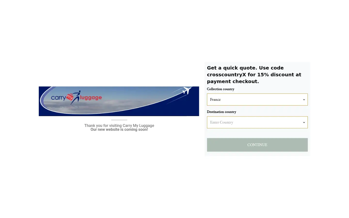 Screenshot of carrymyluggage.com