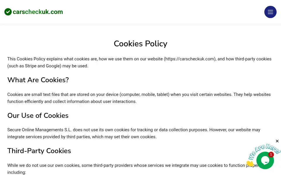 Screenshot of carscheckuk.com