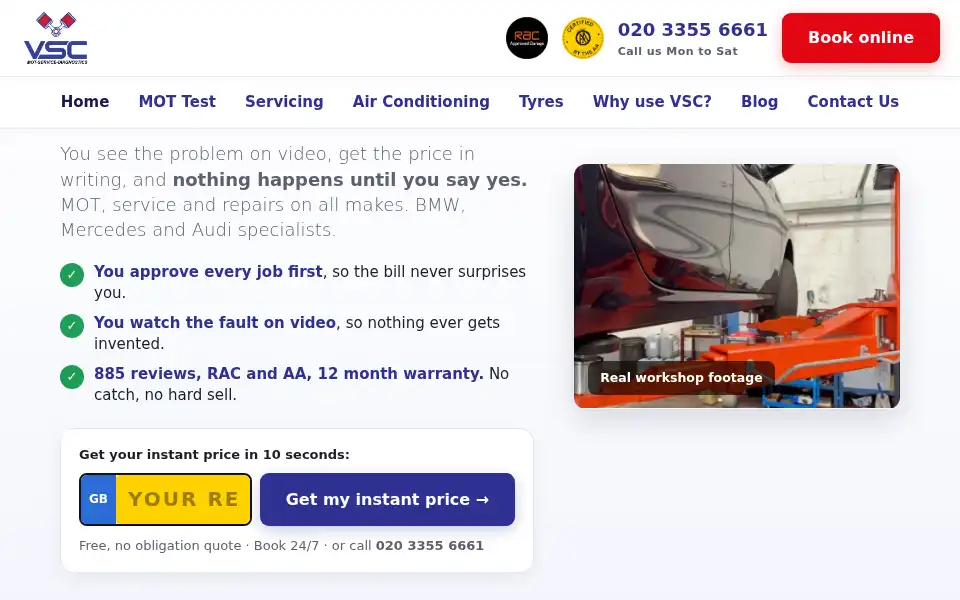 Screenshot of carservicinghounslow.co.uk