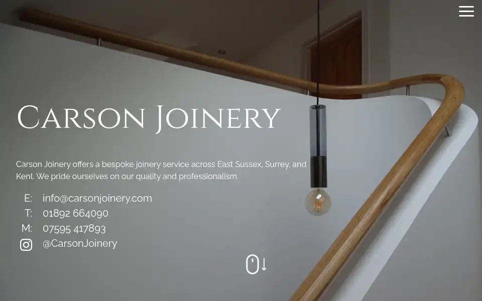 Screenshot of carsonjoinery.com