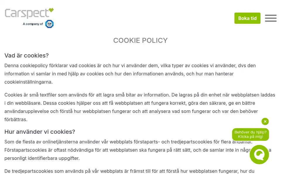 Screenshot of carspect.se