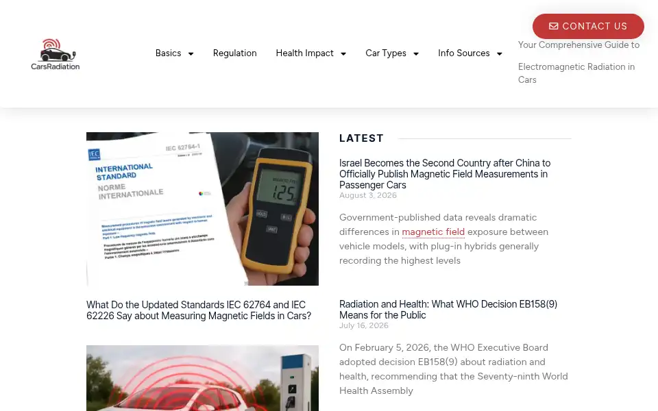 Screenshot of carsradiation.org