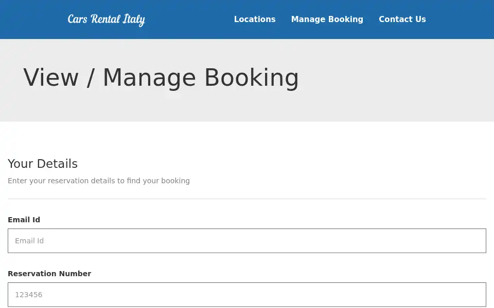 Screenshot of carsrentalitaly.com