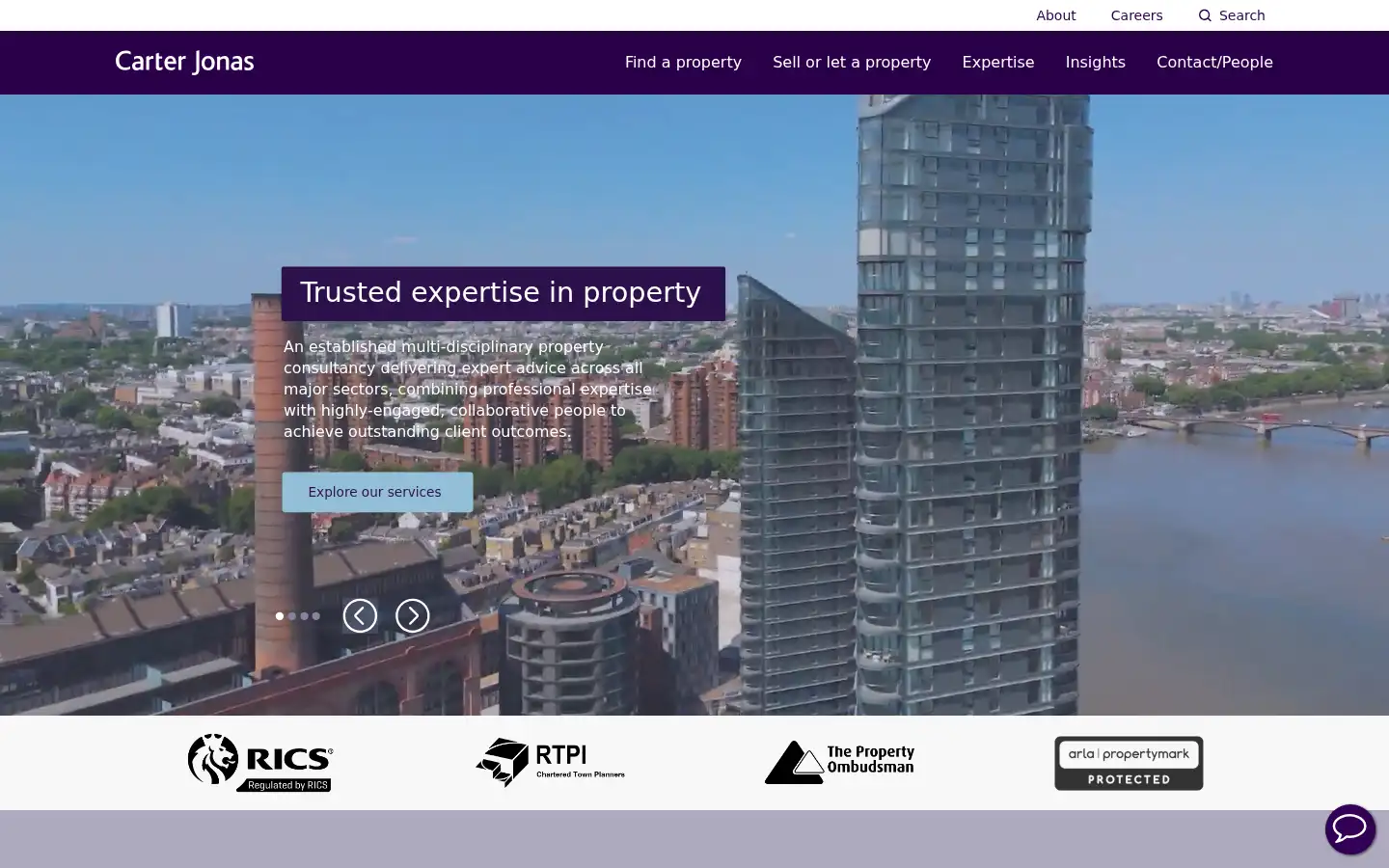 Screenshot of carterjonas.co.uk