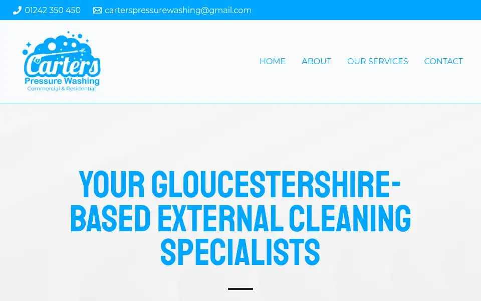 Screenshot of carterspressurewashing.com