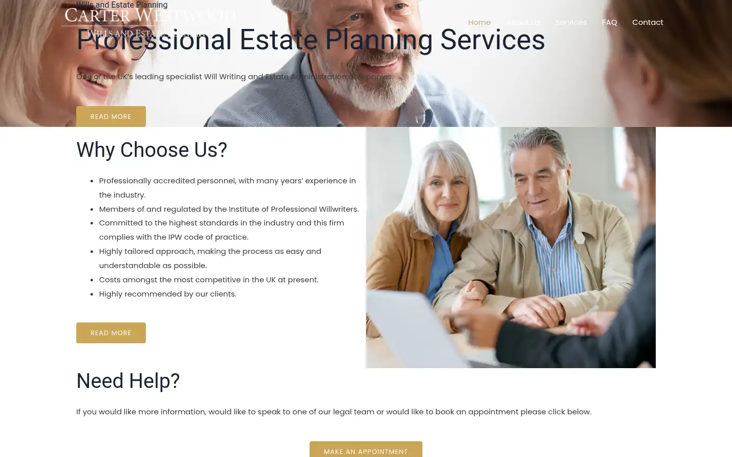 Screenshot of carterwestwood.co.uk