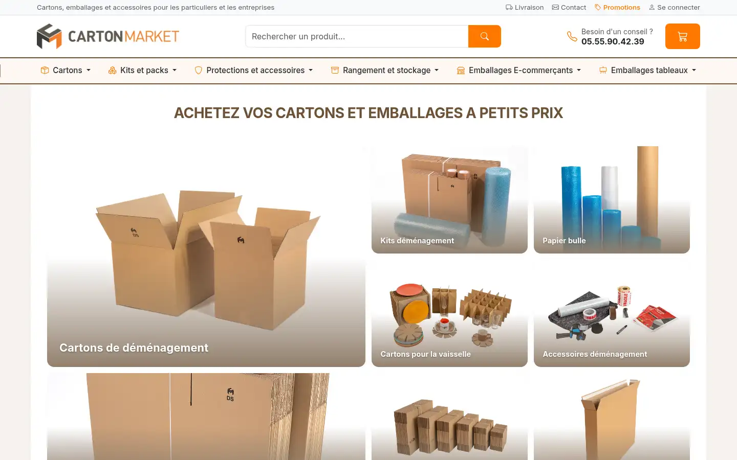 Screenshot of cartonmarket.fr