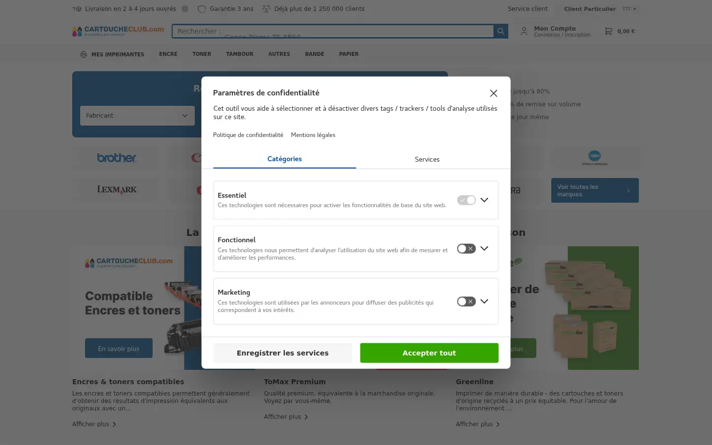 Screenshot of cartoucheclub.com