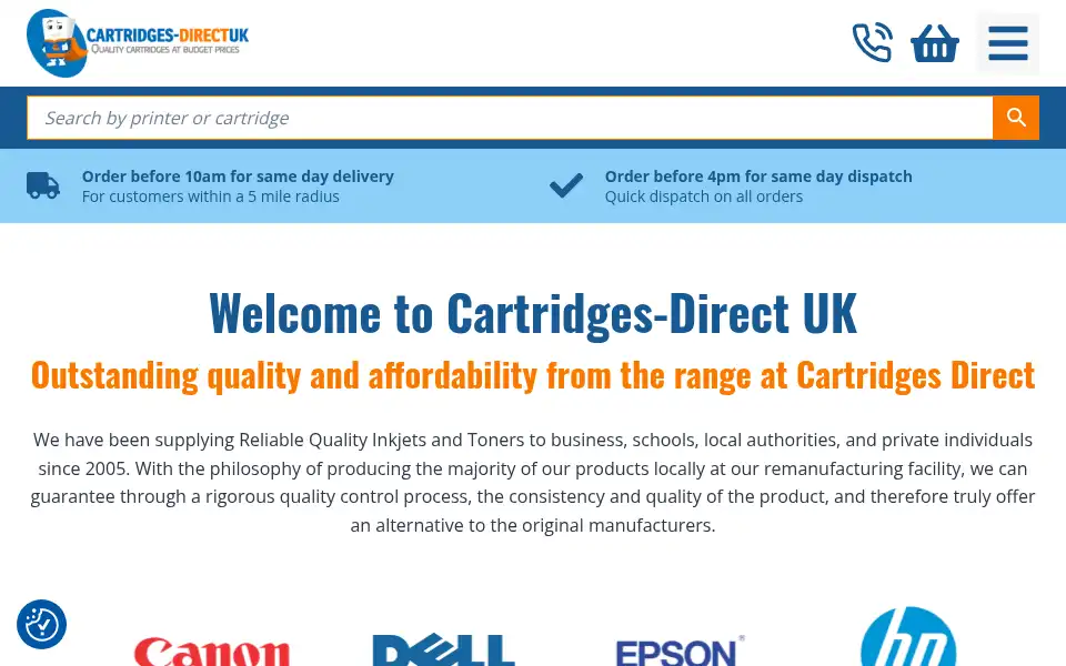 Screenshot of cartridges-directuk.com