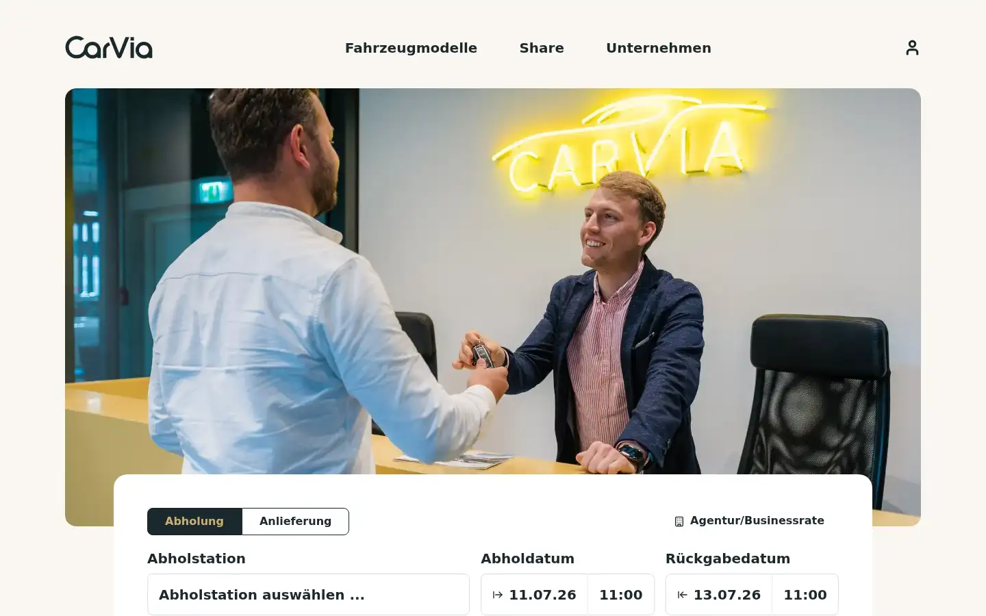 Screenshot of carvia.de