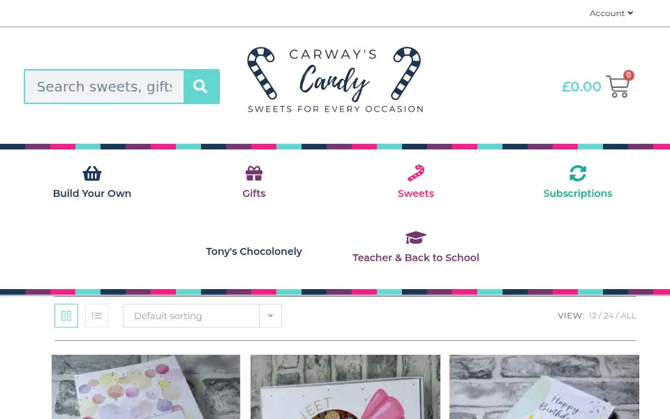 Screenshot of carwayscandy.com