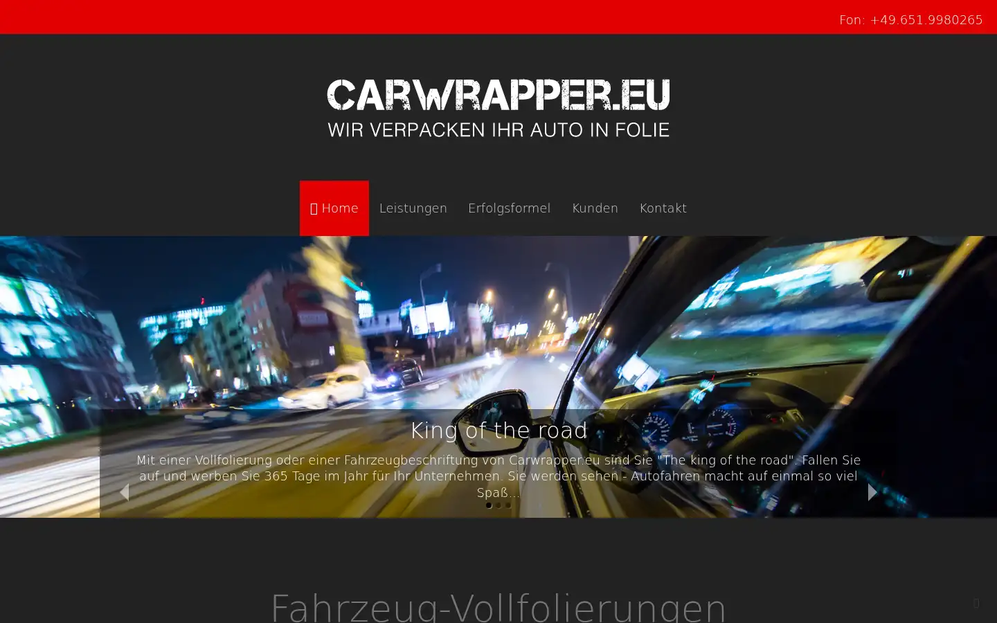 Screenshot of carwrapper.eu
