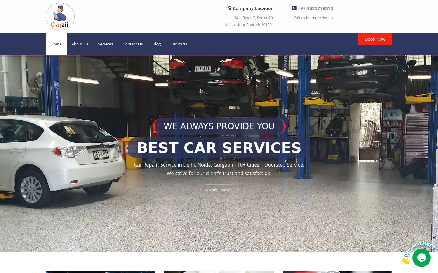 Screenshot of carzii.in