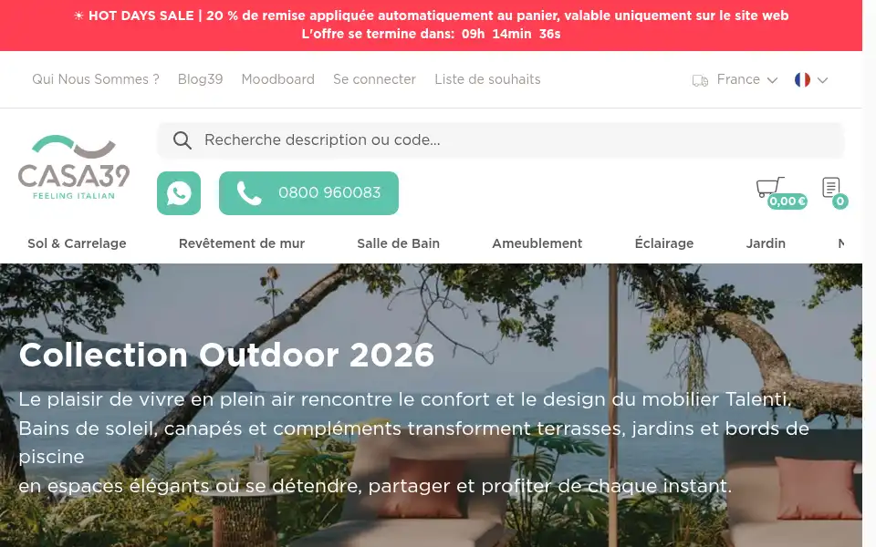 Screenshot of casa39.fr