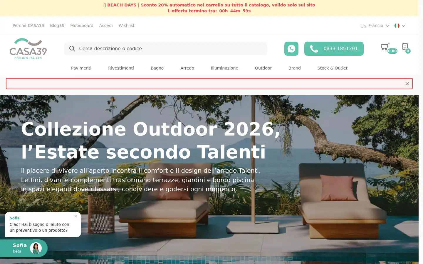 Screenshot of casa39.it