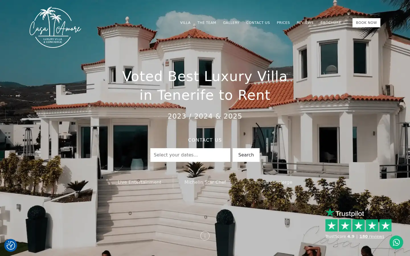 Screenshot of casaamoretenerife.com
