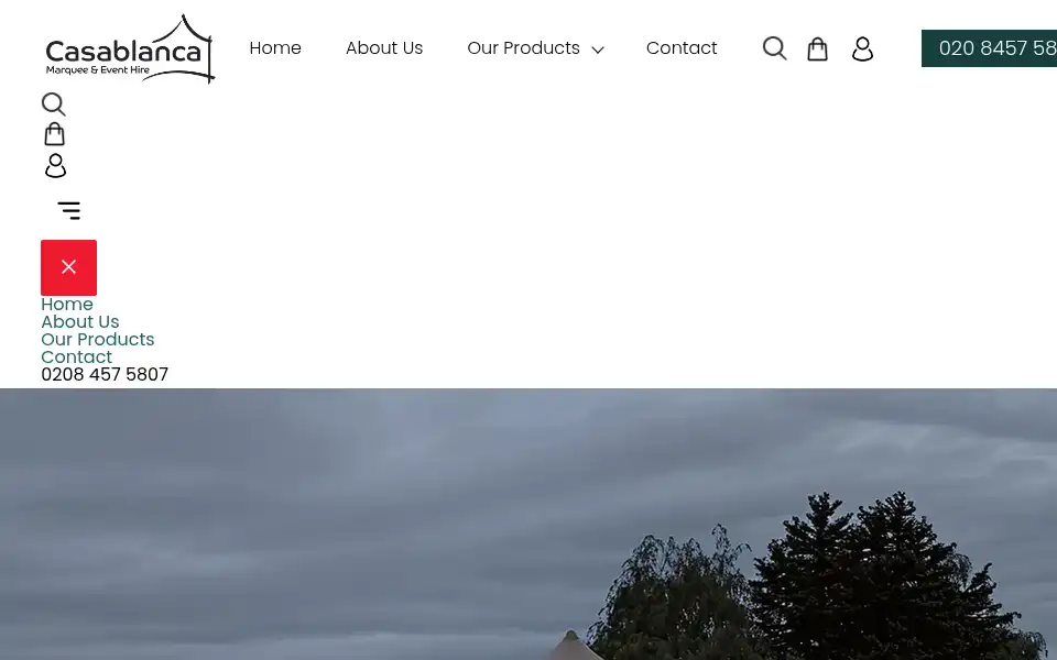 Screenshot of casablancahire.com