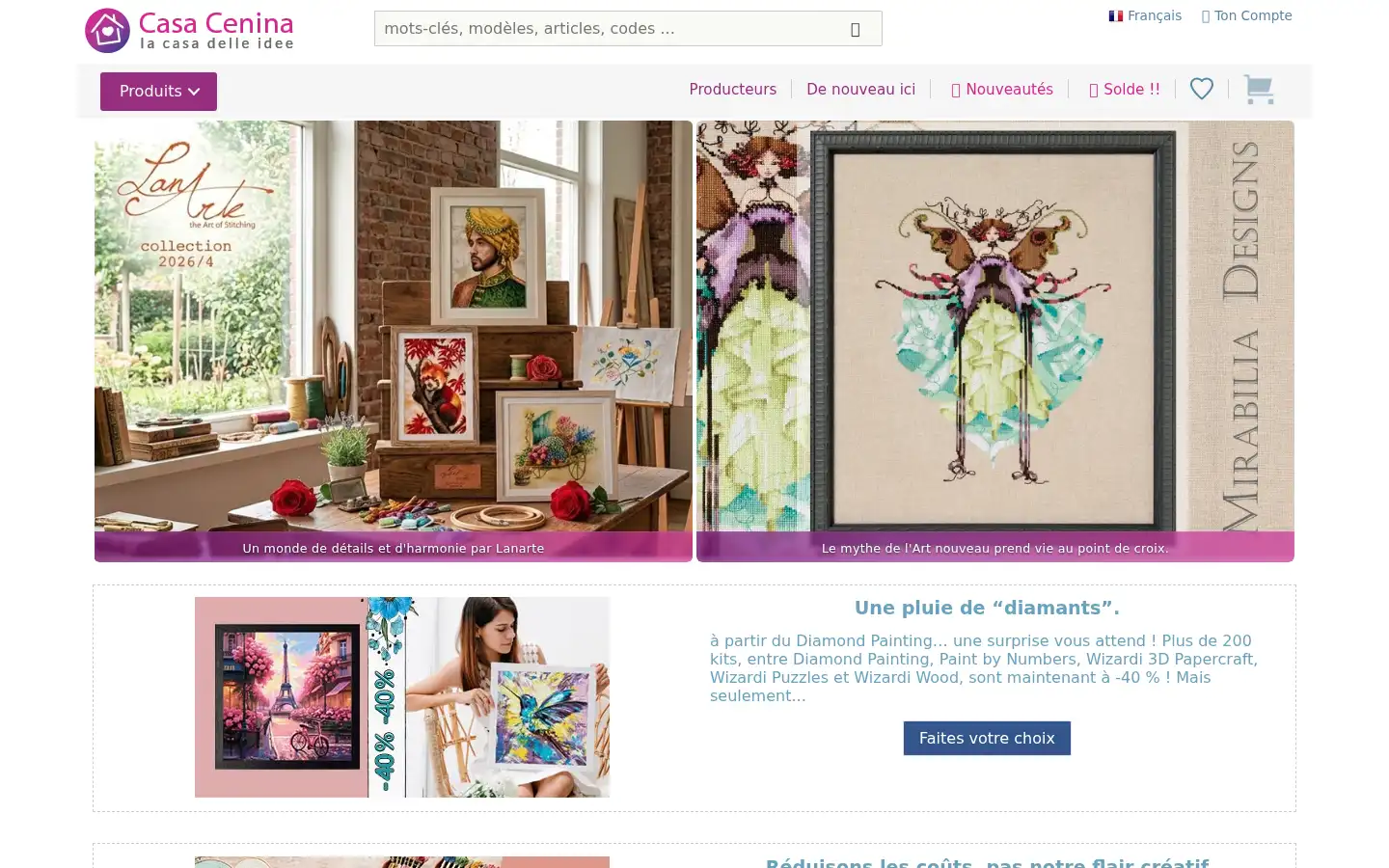 Screenshot of casacenina.fr