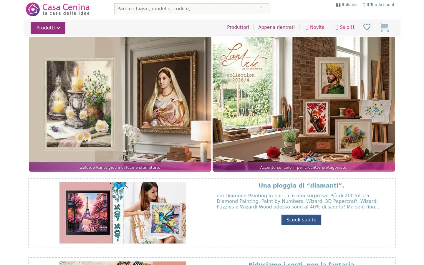 Screenshot of casacenina.it