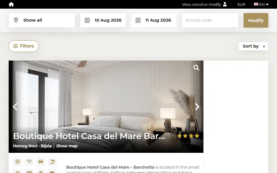 Screenshot of casadelmare.me