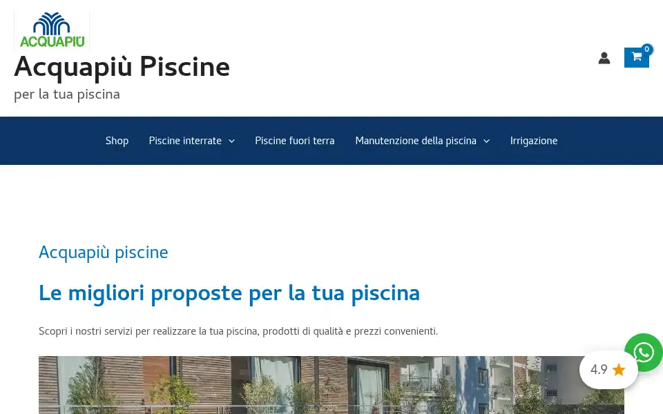 Screenshot of casapiscine.it