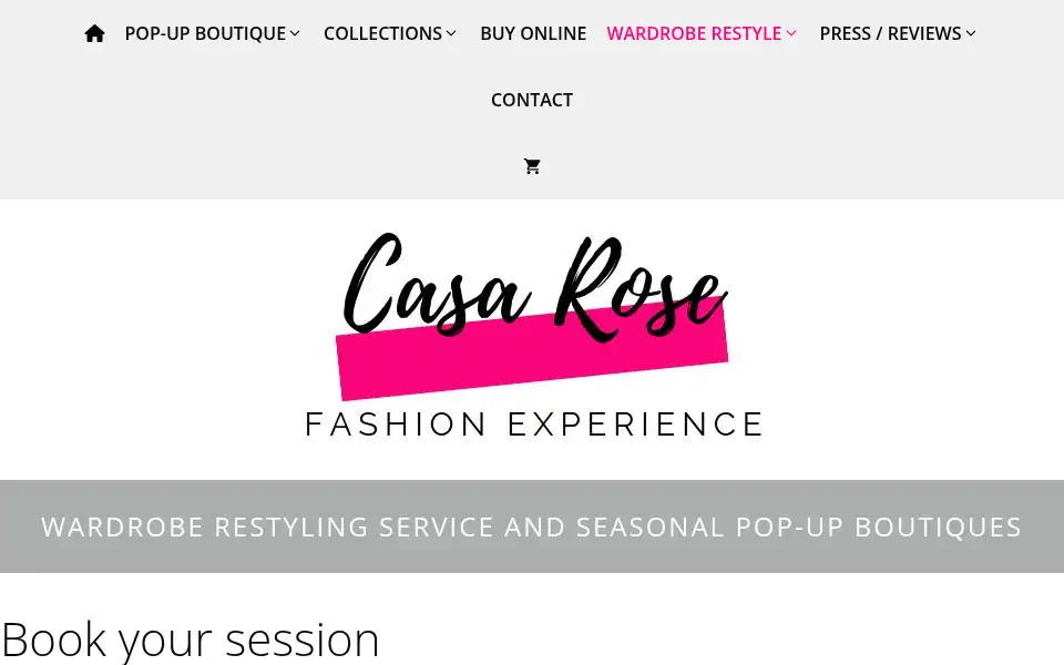 Screenshot of casarosefashion.com