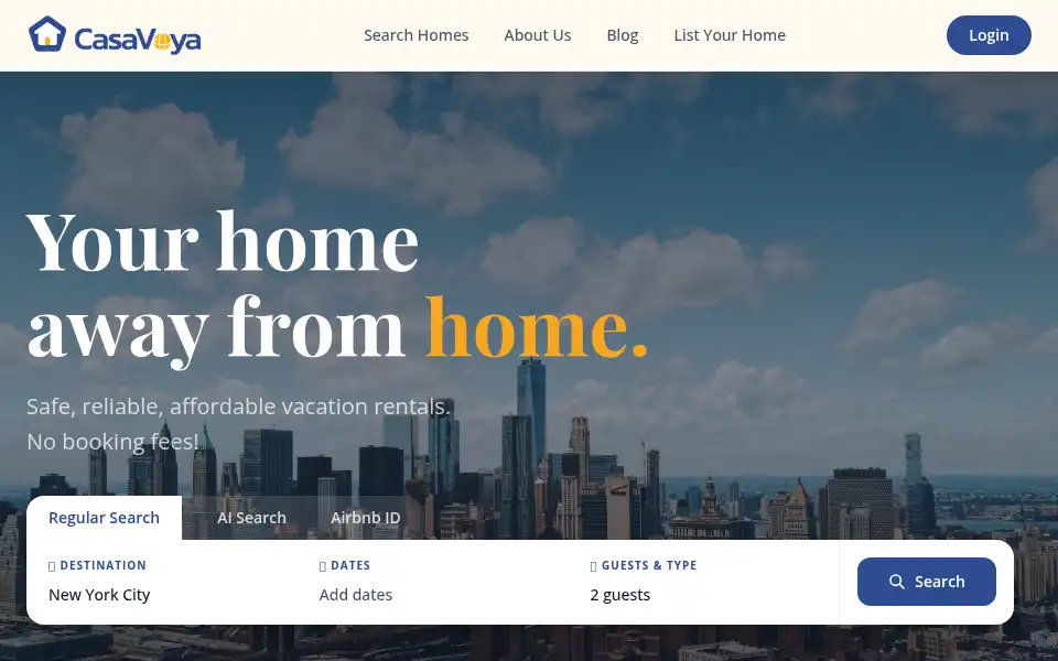 Screenshot of casavoya.com