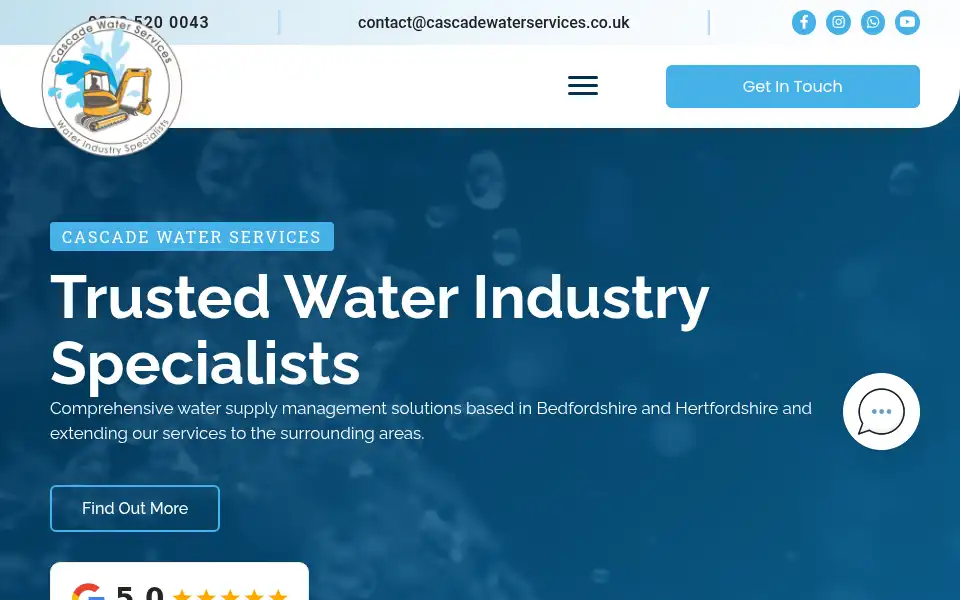 Screenshot of cascadewaterservices.co.uk