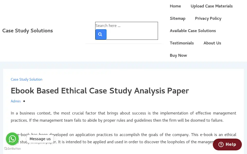 Screenshot of case-study-solutions.com