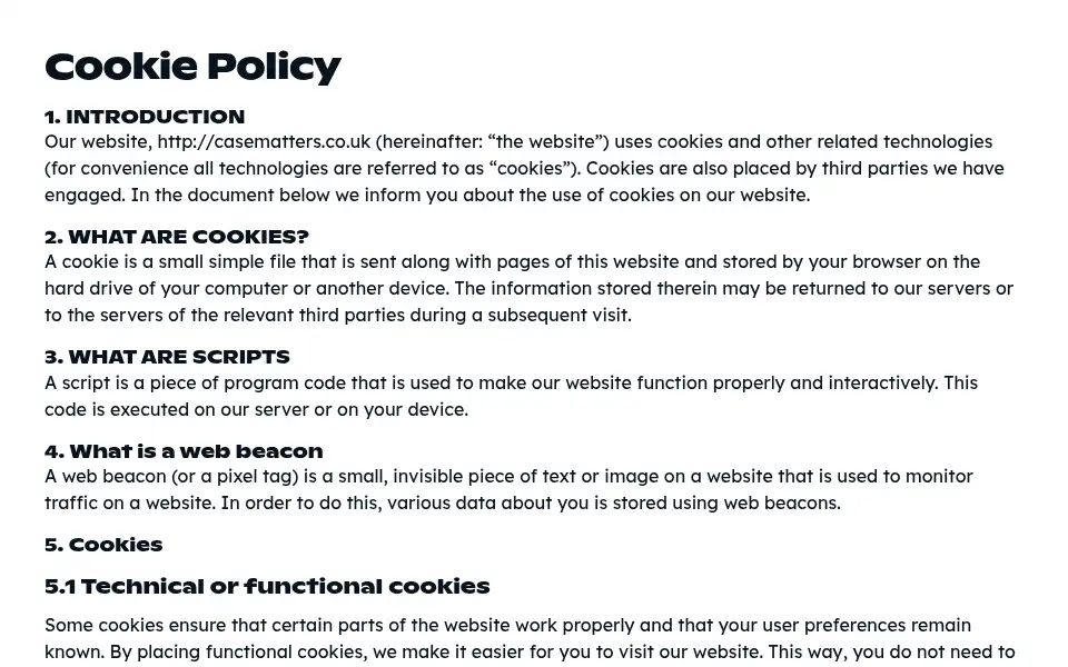 Screenshot of casematters.co.uk