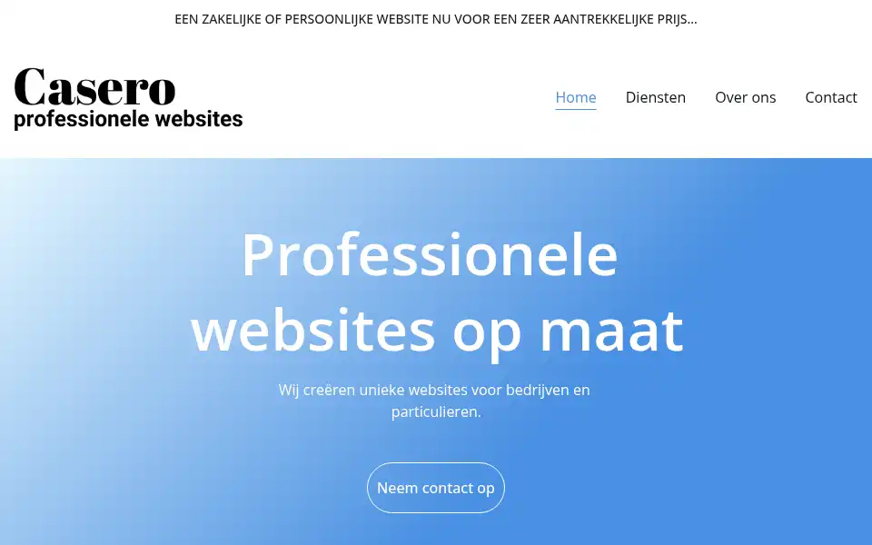 Screenshot of casero.nl