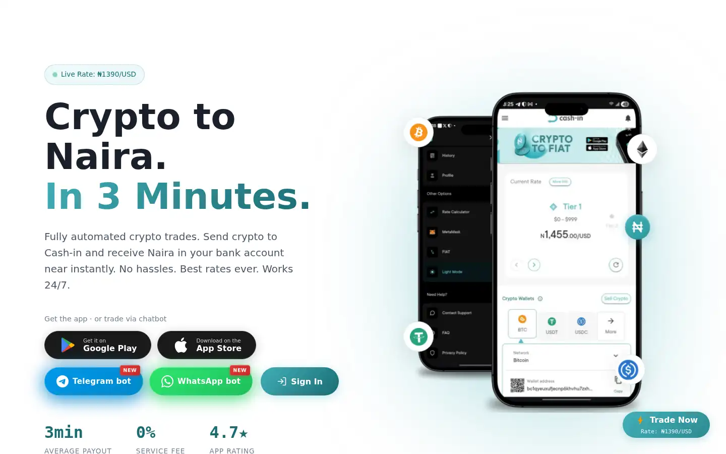 Screenshot of cash-in.app