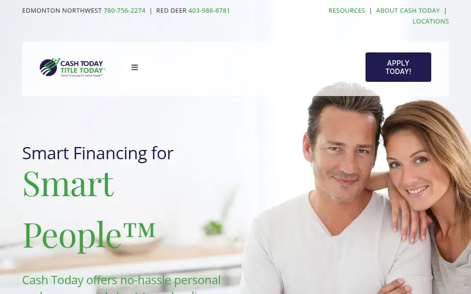 Screenshot of cash-today.ca